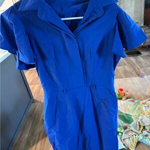 Calvin Klein Blue Ruffled Mini Dress